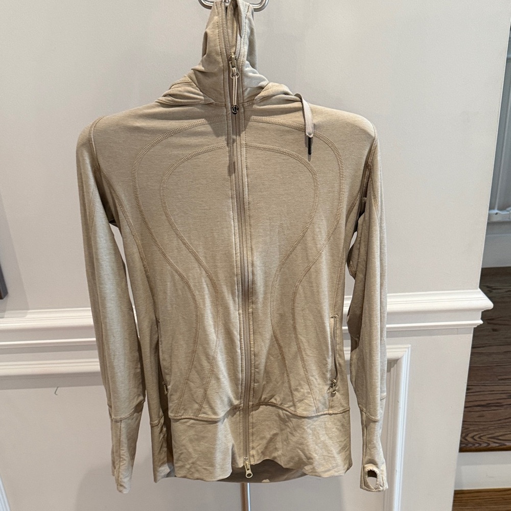 lululemon athletica Beige Zip-Up Jacket